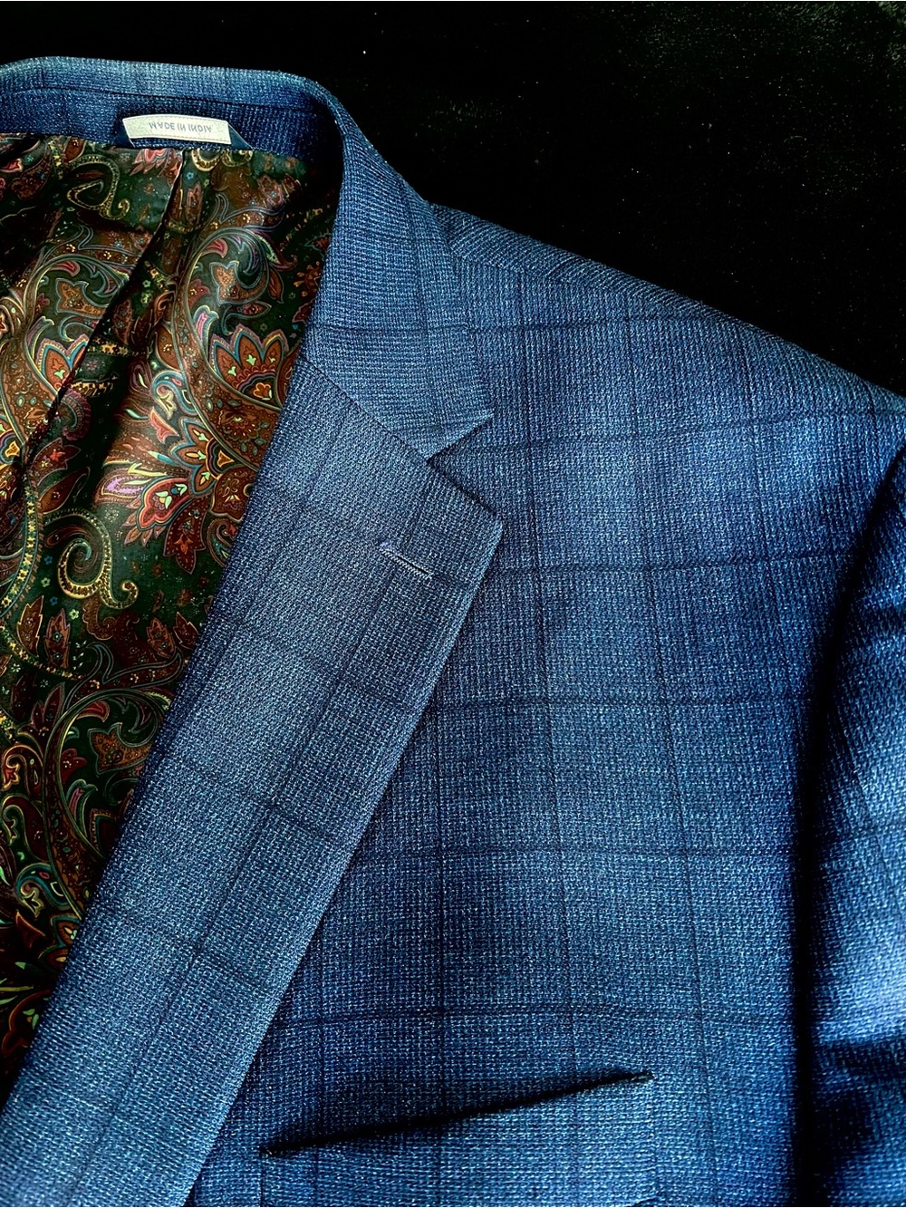Ralph Lauren Checkered Navy Blazer